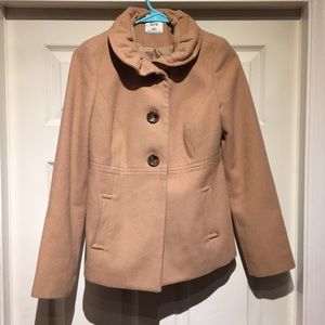 Old Navy Women’s Tan XS Wool Blend Pea Coat